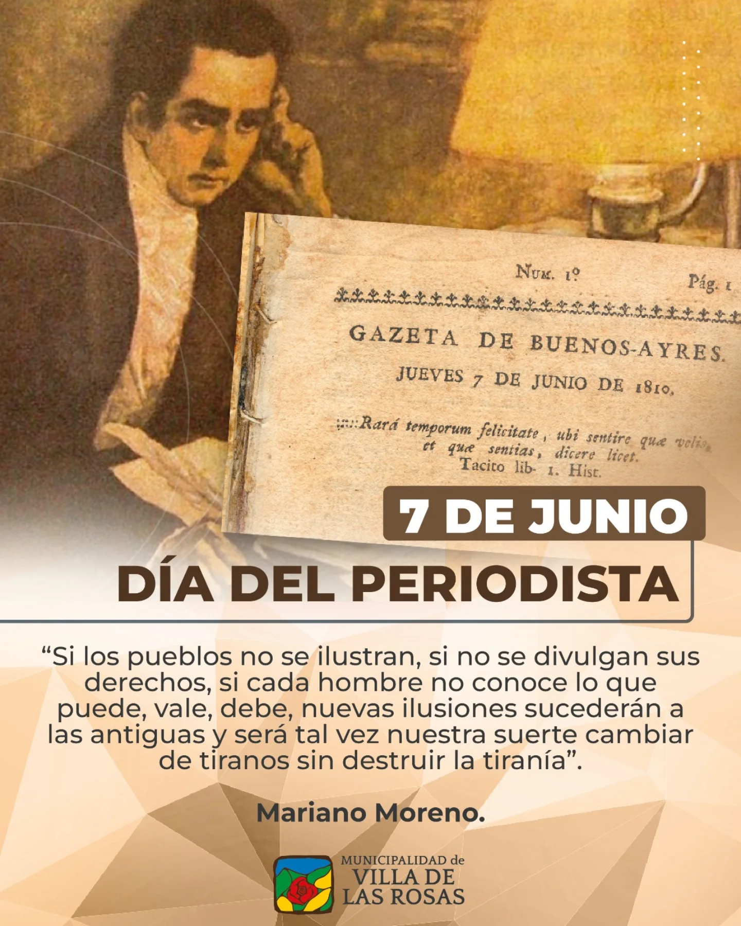 7 DE JUNIO | DÍA DEL PERIODISTA En este día saludamos a todos los ...